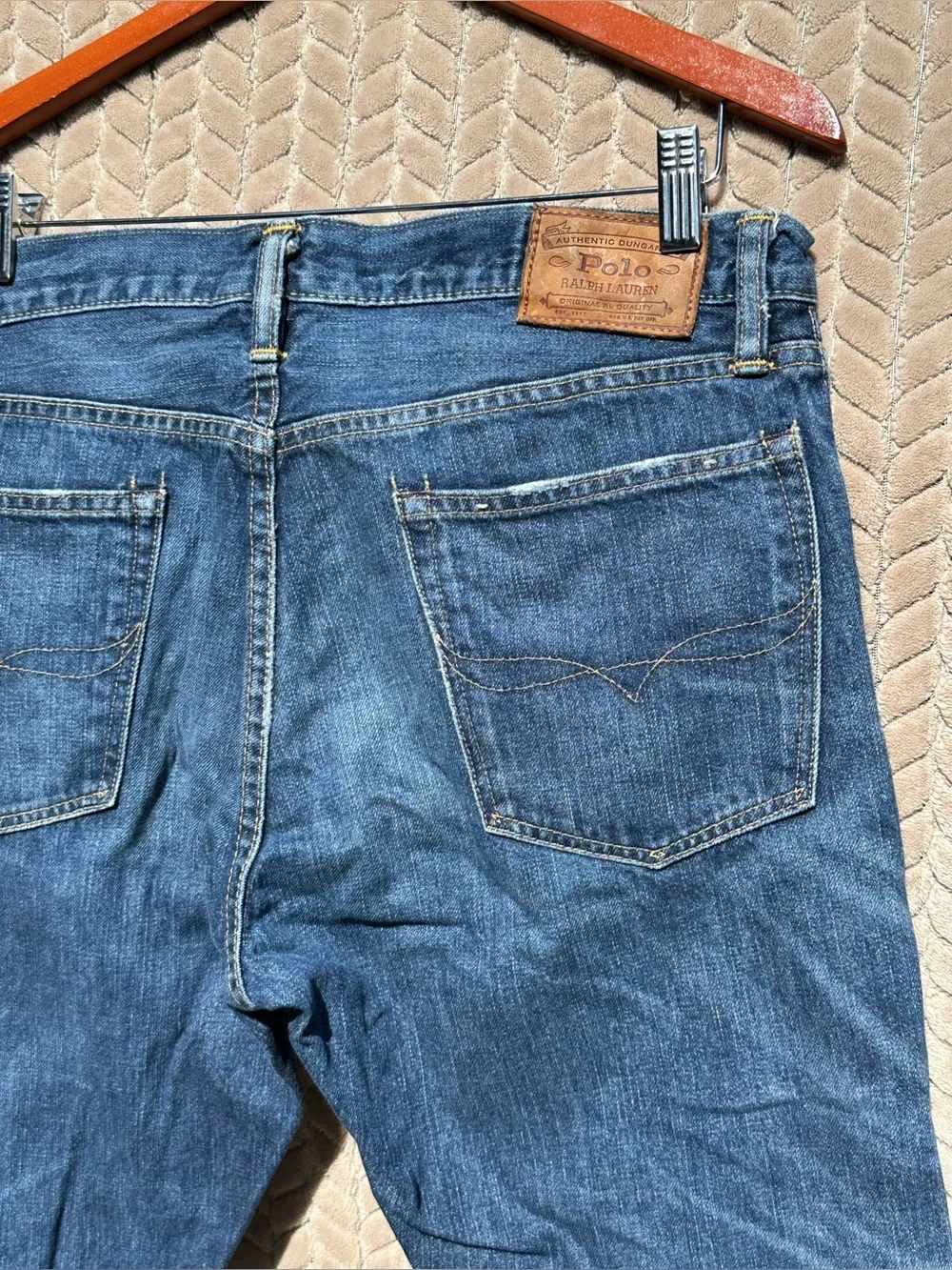 Polo Ralph Lauren Varick Slim Straight Jeans Men’s 33x32 Medium Wash Denim - Picture 3 of 13